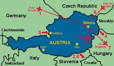 Our route through Austria