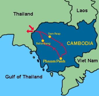 Our route through Cambodia