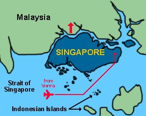 Our route through Singapore